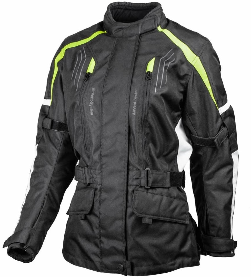 GMS Dayton Damen Motorrad Textiljacke, schwarz-gelb, Gre S, schwarz-gelb, Gre S