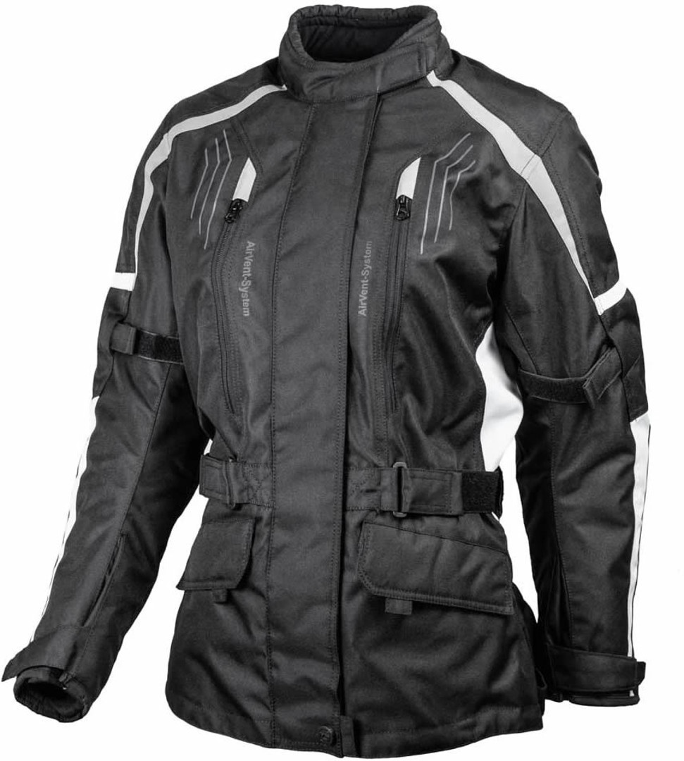 GMS Dayton Damen Motorrad Textiljacke, schwarz-grau, Größe S, schwarz-grau, Größe S