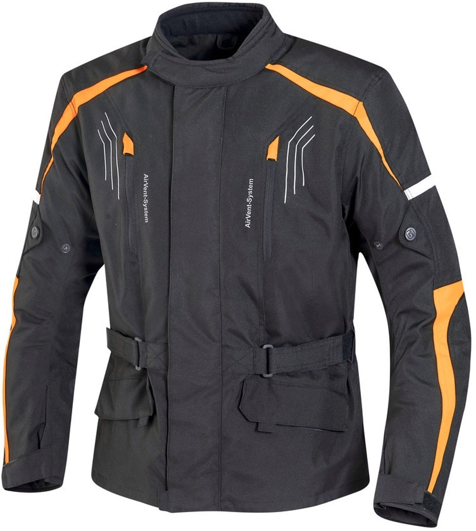 GMS Dayton Motorrad Textiljacke, schwarz-orange, Gre L, schwarz-orange, Gre L