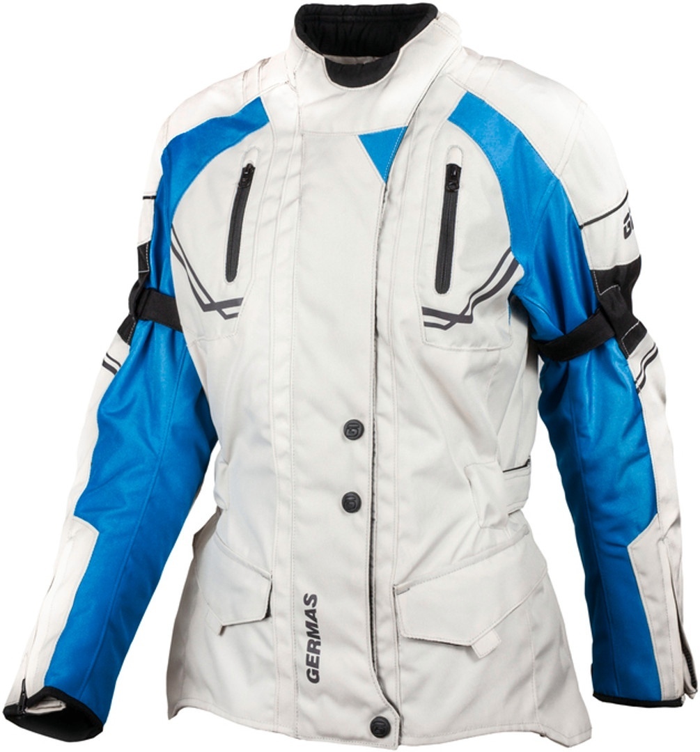 GMS Taylor Damen Motorrad Textiljacke, grau-blau, Gre XL, grau-blau, Gre XL