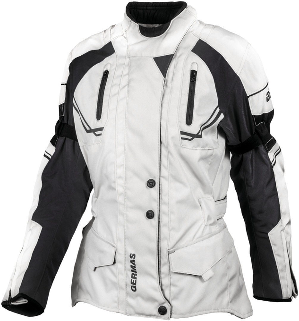 GMS Taylor Damen Motorrad Textiljacke, schwarz-grau, Größe 8XL, schwarz-grau, Größe 8XL