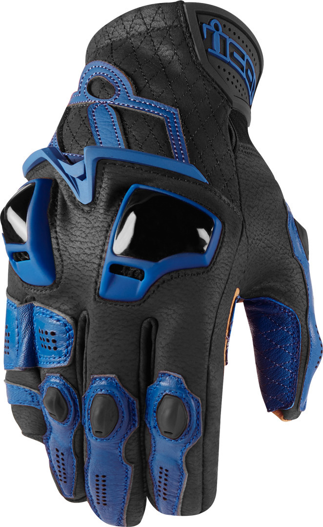 Icon Hypersport Short Handschuhe, schwarz-blau, Gre S, schwarz-blau, Gre S