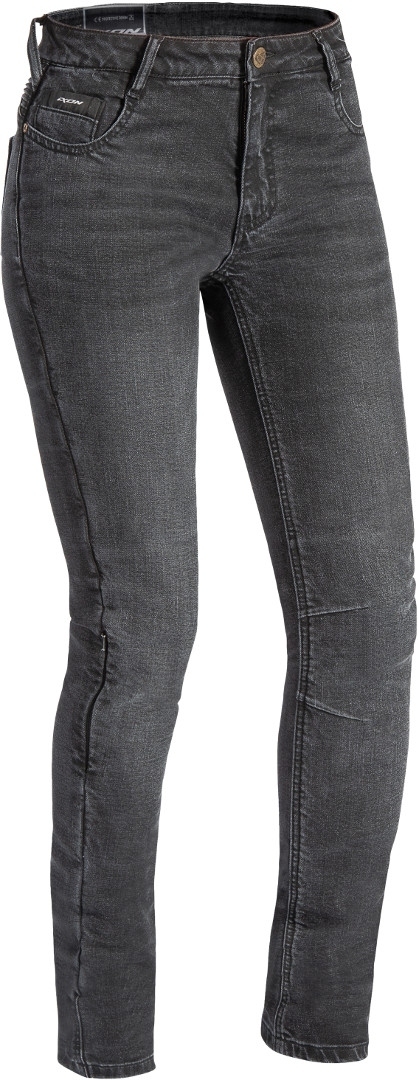 Ixon Cathelyn Damen Motorrad Jeans, schwarz-grau, Größe L, schwarz-grau, Größe L
