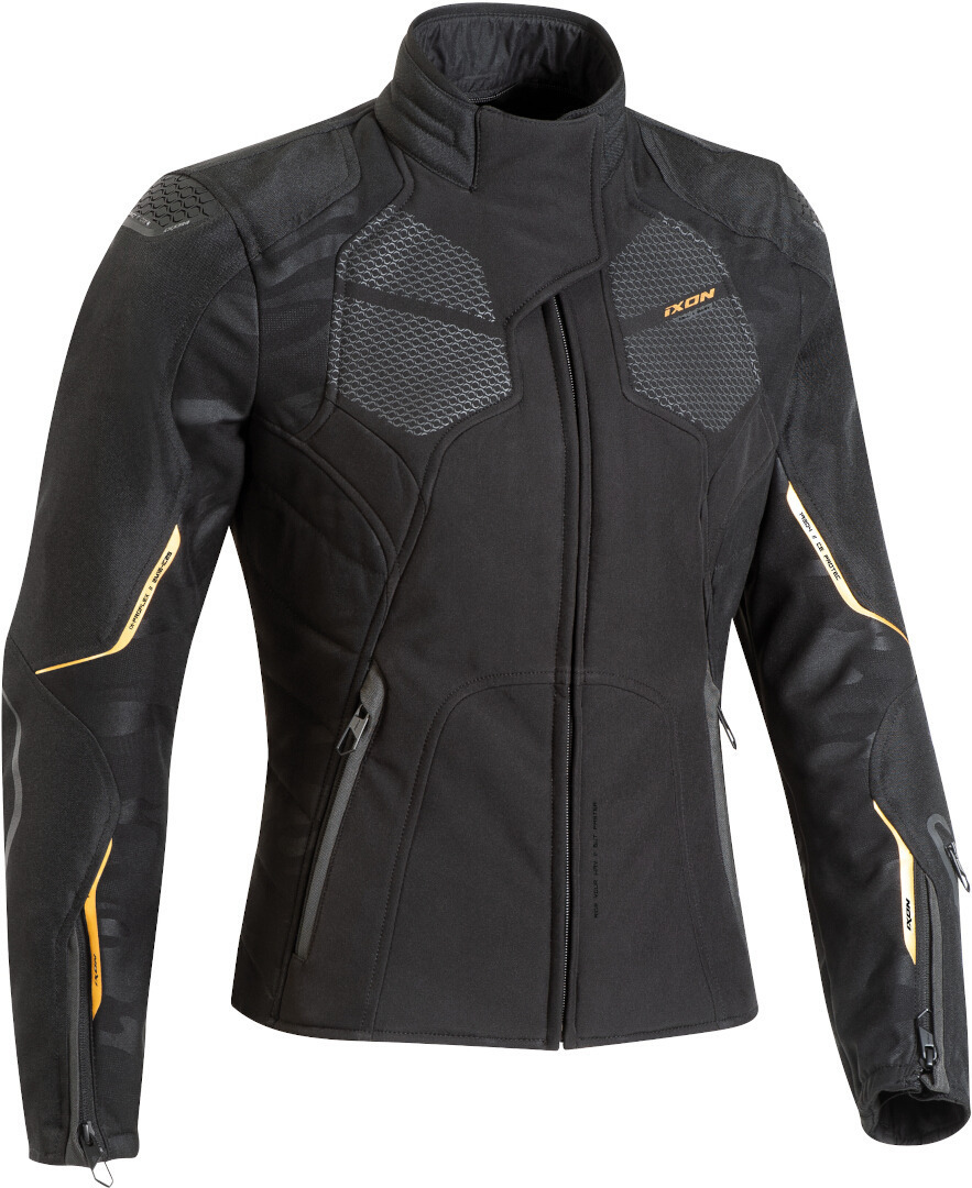 Ixon Cell Damen Motorrad Textiljacke, schwarz-gold, Gre L, schwarz-gold, Gre L