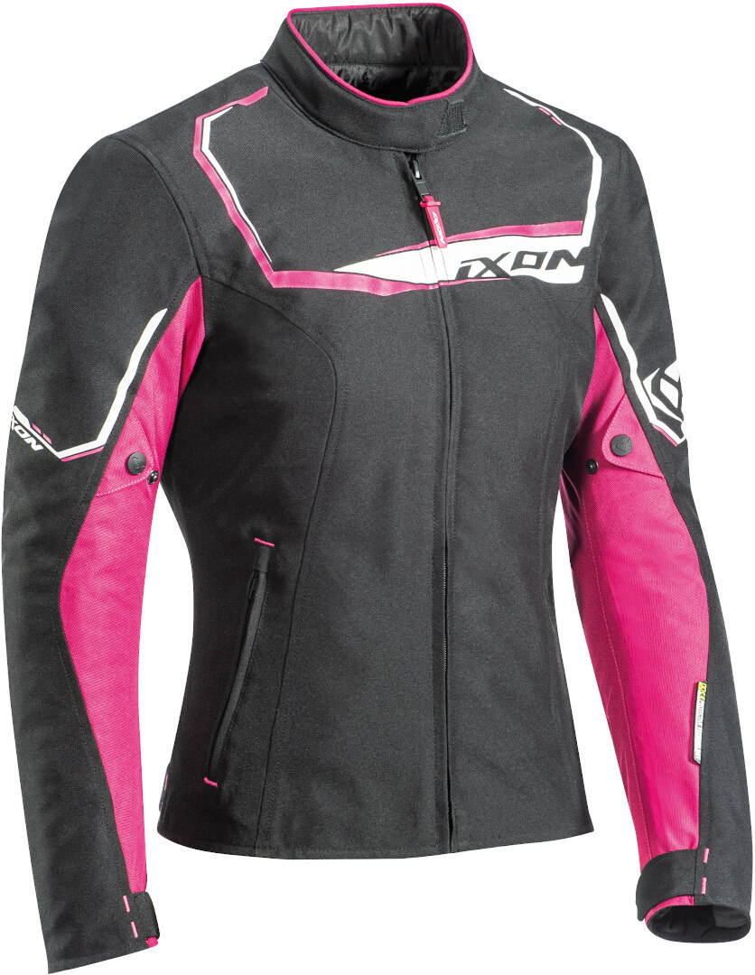 Ixon Challenge Damen Motorrad Textiljacke, schwarz-pink, Größe XL, schwarz-pink, Größe XL