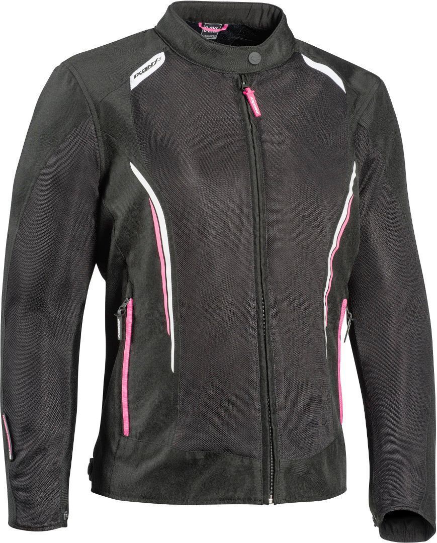 Ixon Cool Air-C Damen Motorrad Textiljacke, schwarz-weiss-pink, Gre 2XL, schwarz-weiss-pink, Gre 2XL