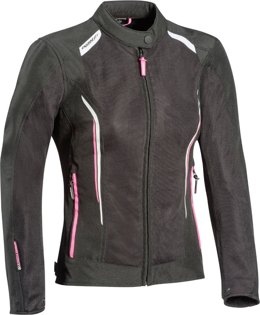 Ixon Cool Air Damen Motorrad Textiljacke, schwarz-weiss-pink, Gre S, schwarz-weiss-pink, Gre S