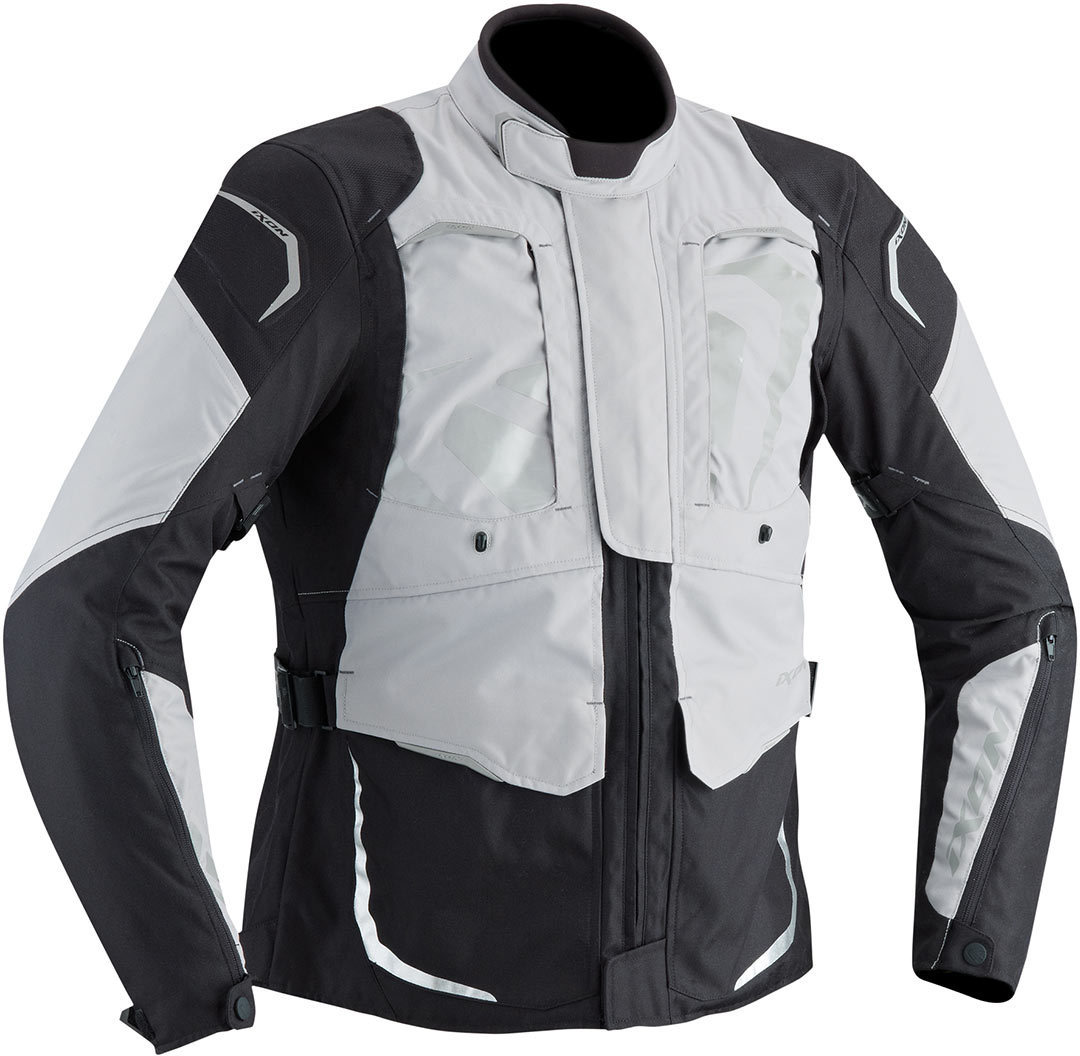 Ixon Cross Air wasserdichte Textiljacke, schwarz-grau, Gre 2XL, schwarz-grau, Gre 2XL