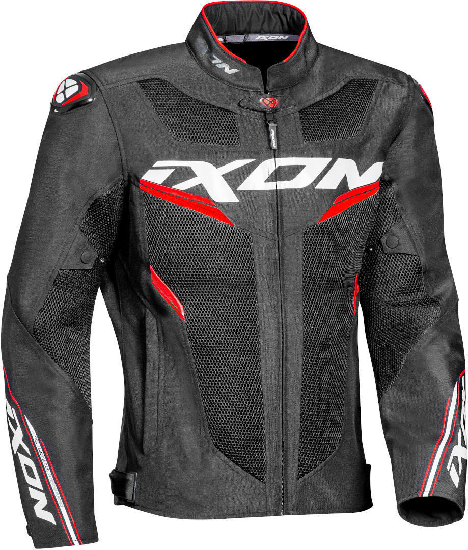 Ixon Draco Motorrad Textiljacke, schwarz-weiss-rot, Gre XL, schwarz-weiss-rot, Gre XL unter Bekleidung