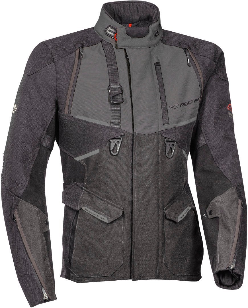 Ixon Eddas Motorrad Textiljacke, schwarz-grau, Gre 4XL, schwarz-grau, Gre 4XL