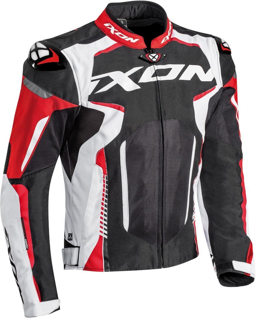 Ixon Gyre Motorrad Textiljacke, schwarz-weiss-rot, Gre 2XL, schwarz-weiss-rot, Gre 2XL