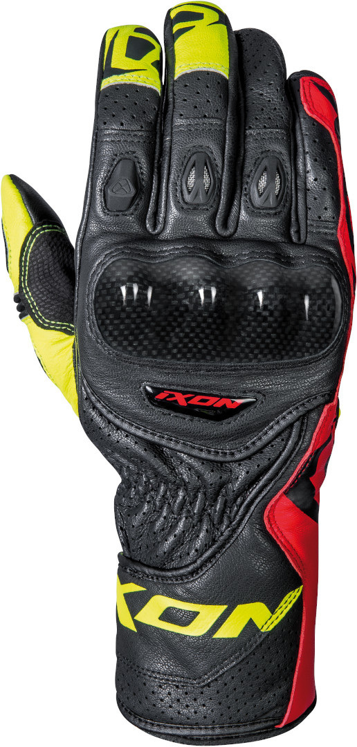 Ixon RS Circuit-R Motorradhandschuhe, schwarz-rot-gelb, Gre S, schwarz-rot-gelb, Gre S