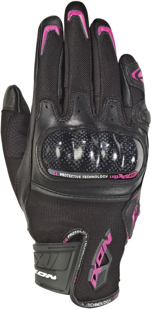 Ixon Rs Rise Air Damen Motorradhandschuhe, schwarz-pink, Gre 2XL, schwarz-pink, Gre 2XL