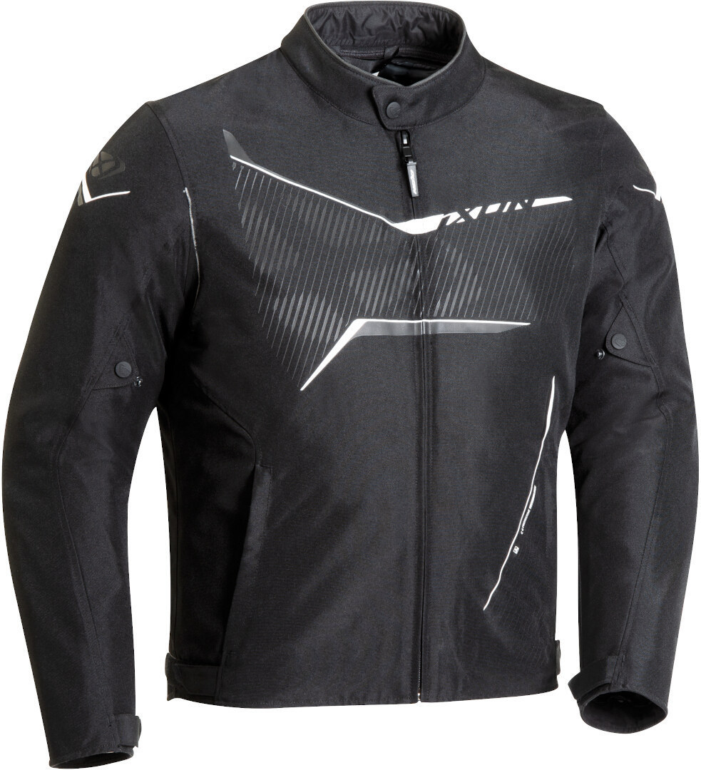 Ixon Slash-C Motorrad Textiljacke, schwarz-weiss, Gre 2XL, schwarz-weiss, Gre 2XL