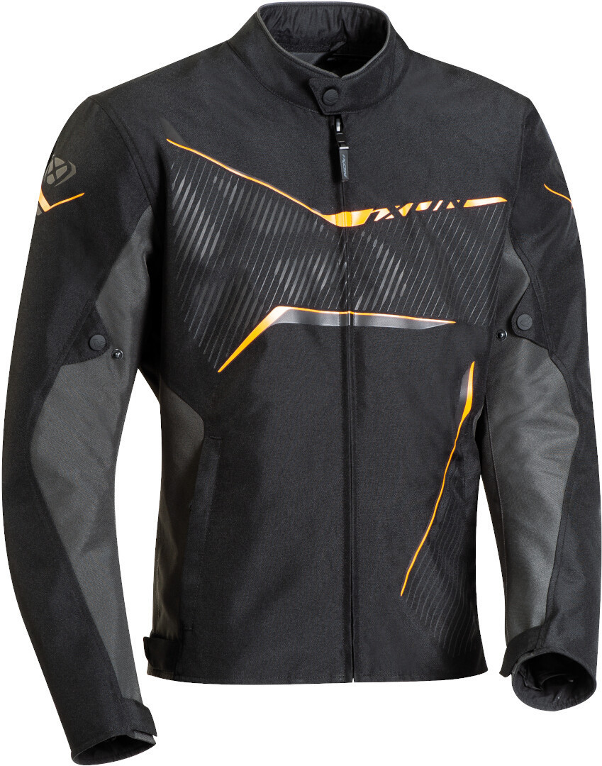 Ixon Slash Motorrad Textiljacke, schwarz-grau-orange, Gre 4XL, schwarz-grau-orange, Gre 4XL