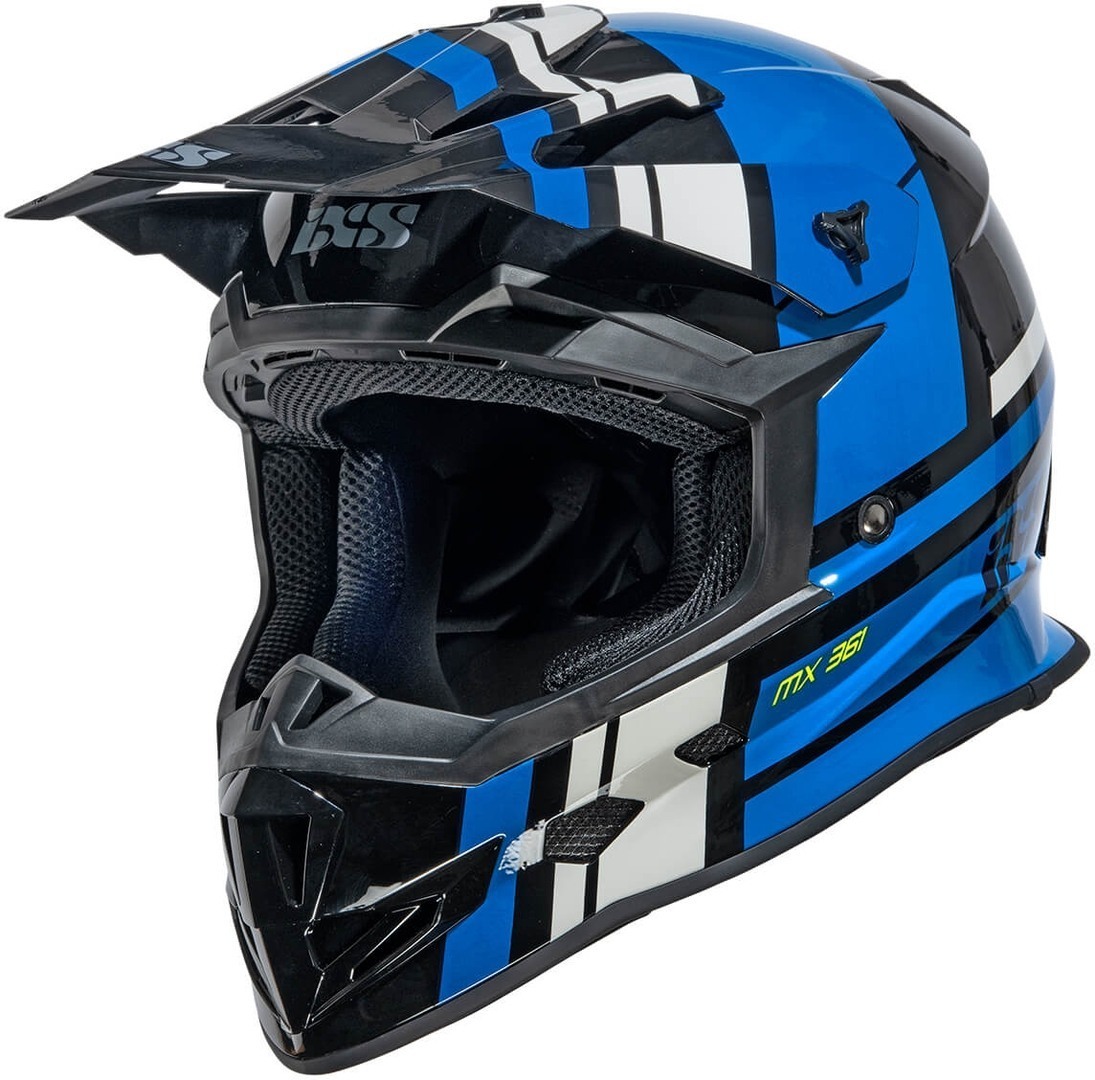 IXS 361 2.3 Motocross Helm, schwarz-blau, Gre L, schwarz-blau, Gre L unter Bekleidung