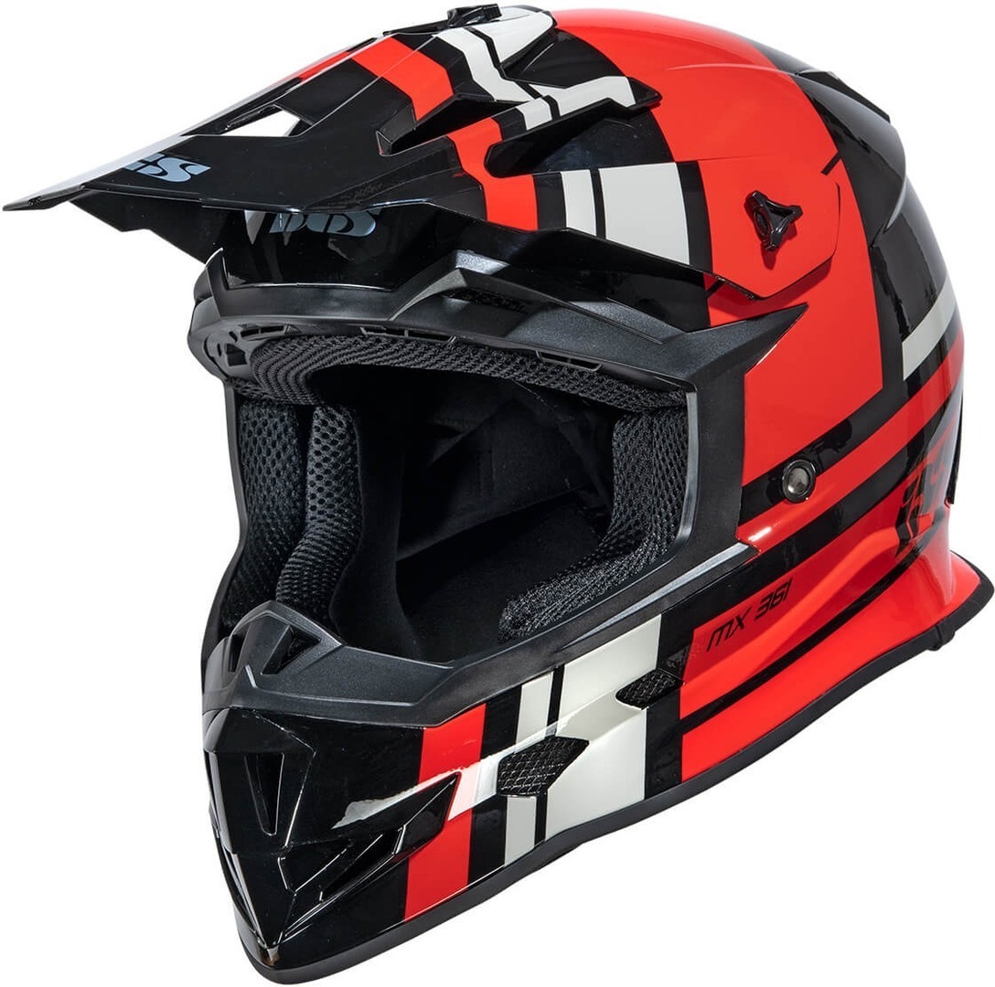 IXS 361 2.3 Motocross Helm, schwarz-rot, Größe 2XL, schwarz-rot, Größe 2XL unter Bekleidung