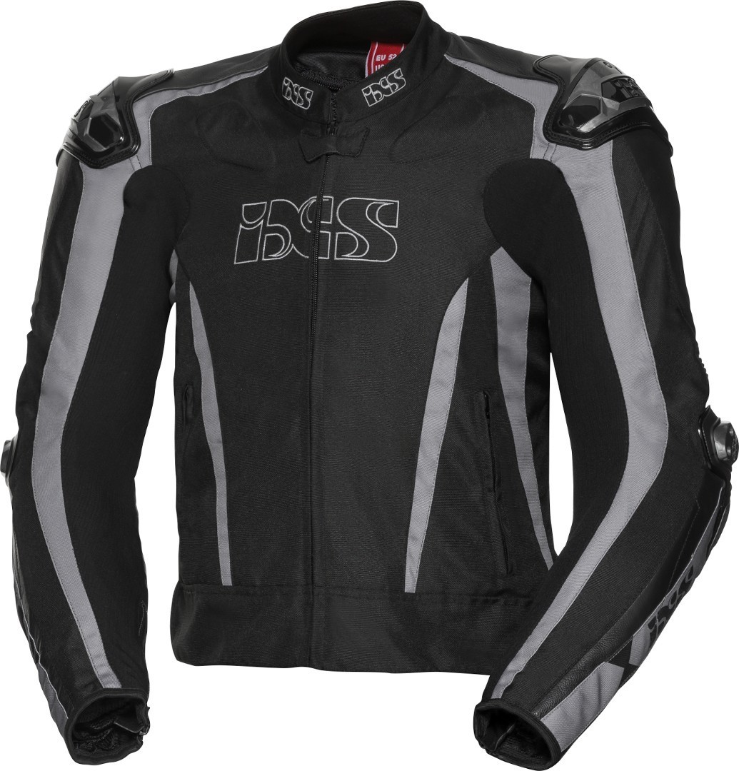 IXS Sport LT RS-1000 Motorrad Textiljacke, schwarz-grau, Größe 46, schwarz-grau, Größe 46