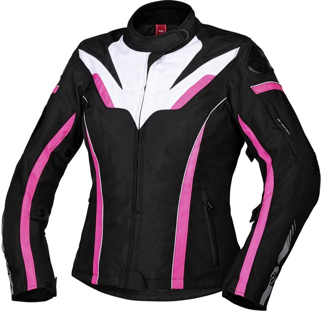 IXS Sport RS-1000-ST Damen Motorrad Textiljacke, schwarz-weiss-pink, Gre 2XL, schwarz-weiss-pink, Gre 2XL