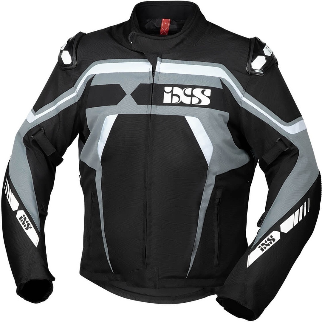IXS Sport RS-700-ST Motorrad Textiljacke, schwarz-grau-weiss, Größe XL, schwarz-grau-weiss, Größe XL