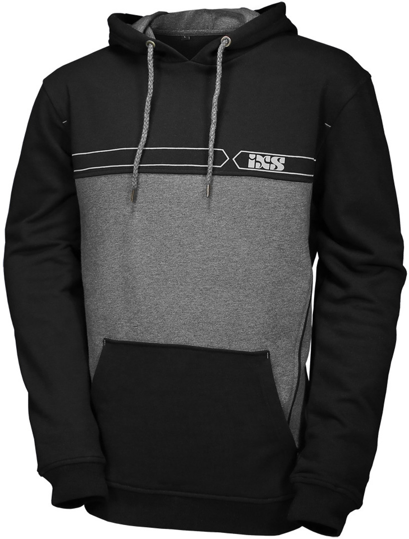 IXS Team Hoodie, schwarz-grau, Gre L, schwarz-grau, Gre L unter Hoodies