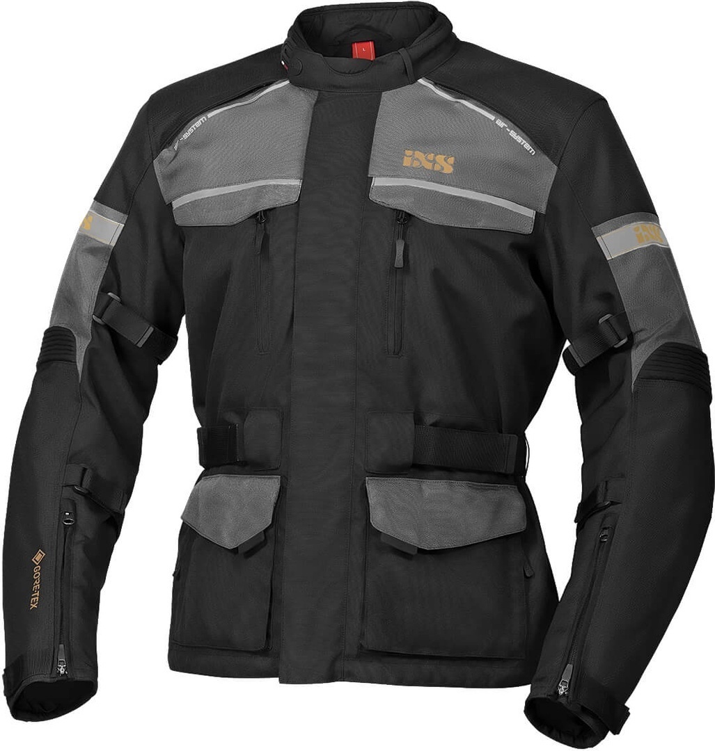 IXS Tour Classic Gore-Tex Motorrad Textiljacke, schwarz-grau, Gre 3XL, schwarz-grau, Gre 3XL