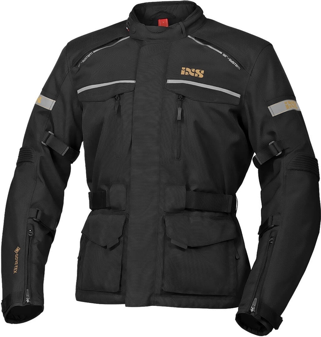 IXS Tour Classic Gore-Tex Motorrad Textiljacke, schwarz, Größe M, schwarz, Größe M unter Bekleidung