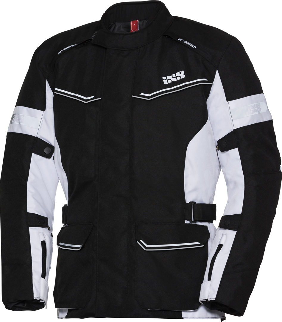 IXS Tour Evans-ST Damen Motorrad Textiljacke, schwarz-weiss, Gre M, schwarz-weiss, Gre M unter Bekleidung