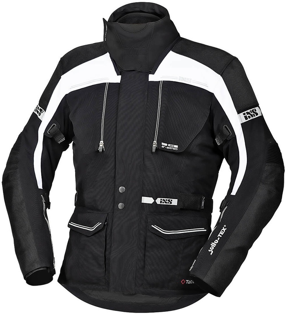 IXS Tour Traveller-ST Motorrad Textiljacke, schwarz-weiss, Größe 5XL, schwarz-weiss, Größe 5XL