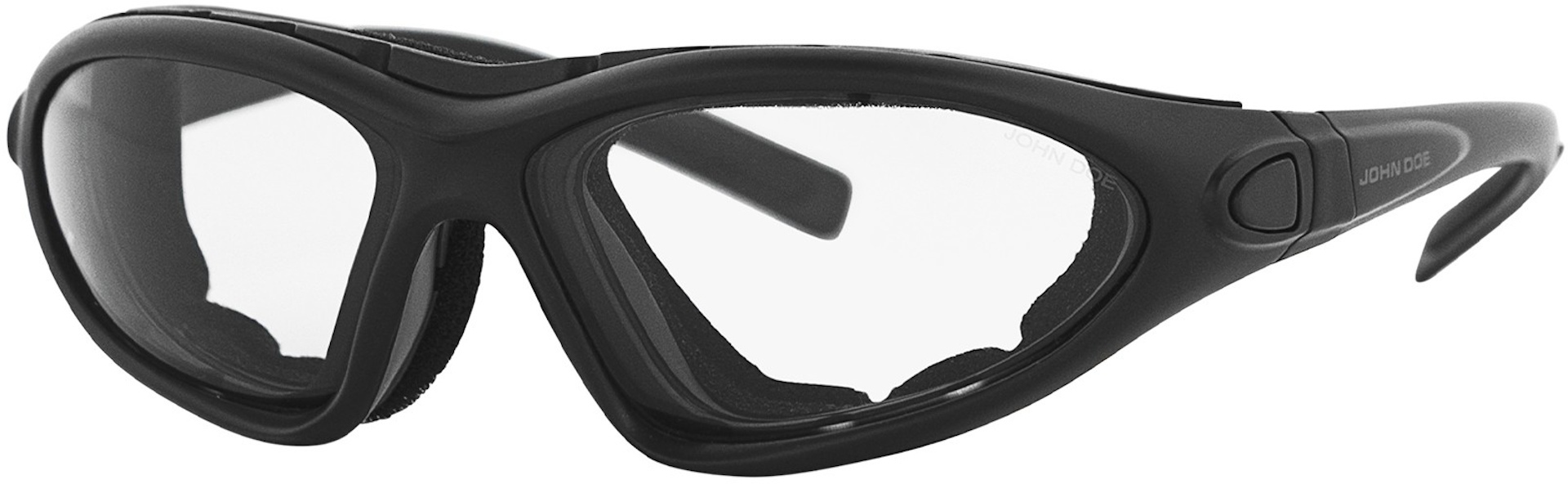 John Doe Five Star Motorrad Brille, schwarz, schwarz