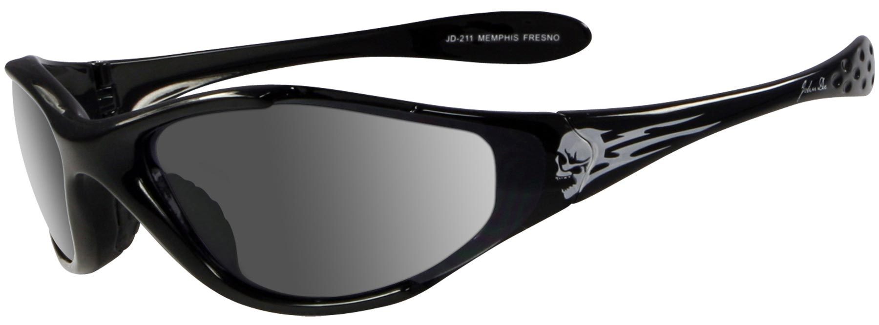 John Doe Memphis Skull Sonnenbrille, schwarz, schwarz