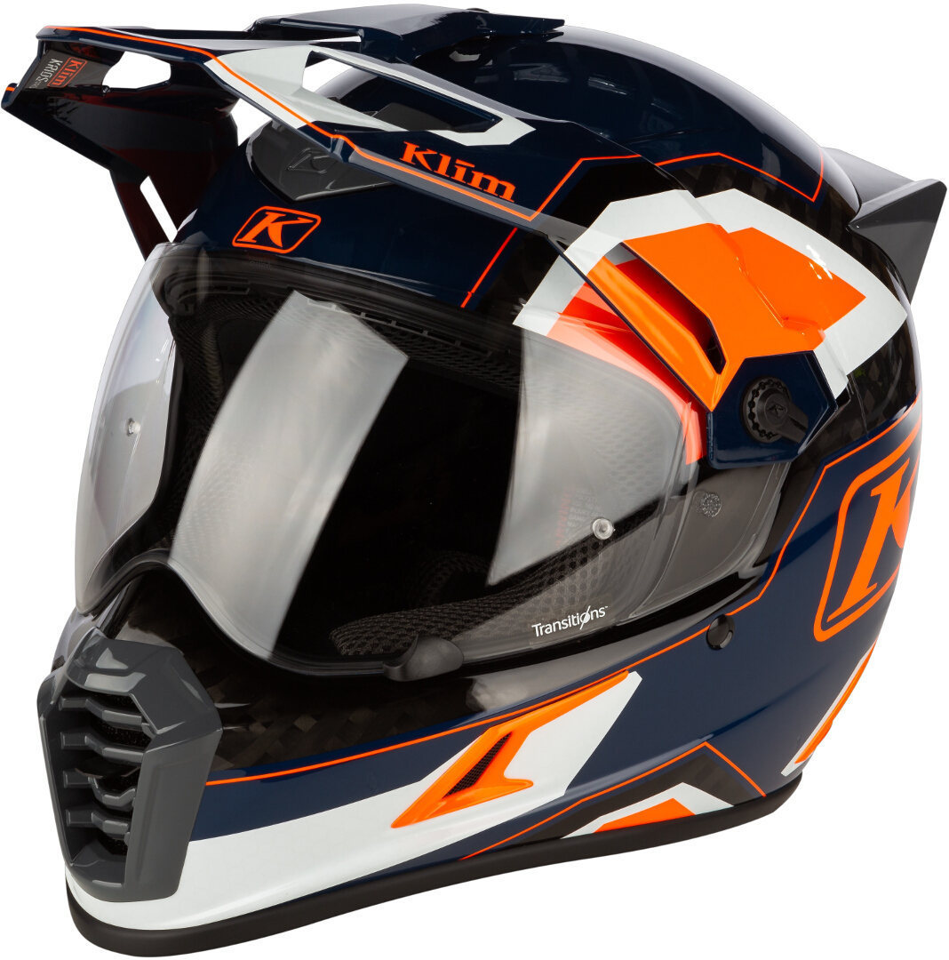 Klim Krios Pro Rally Carbon Motocross Helm, orange, Größe M, orange, Größe M