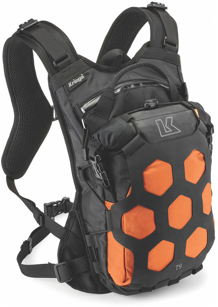 Kriega Trail 9 Motorrad Rucksack, orange, orange unter Motorrder