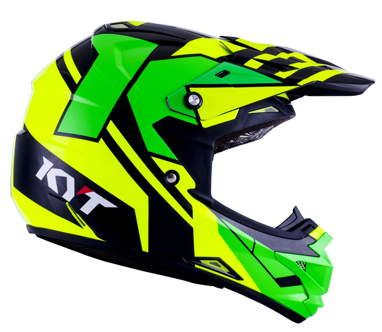 KYT Cross Over Ktime Motocross Helm, grn-gelb, Gre S, grn-gelb, Gre S