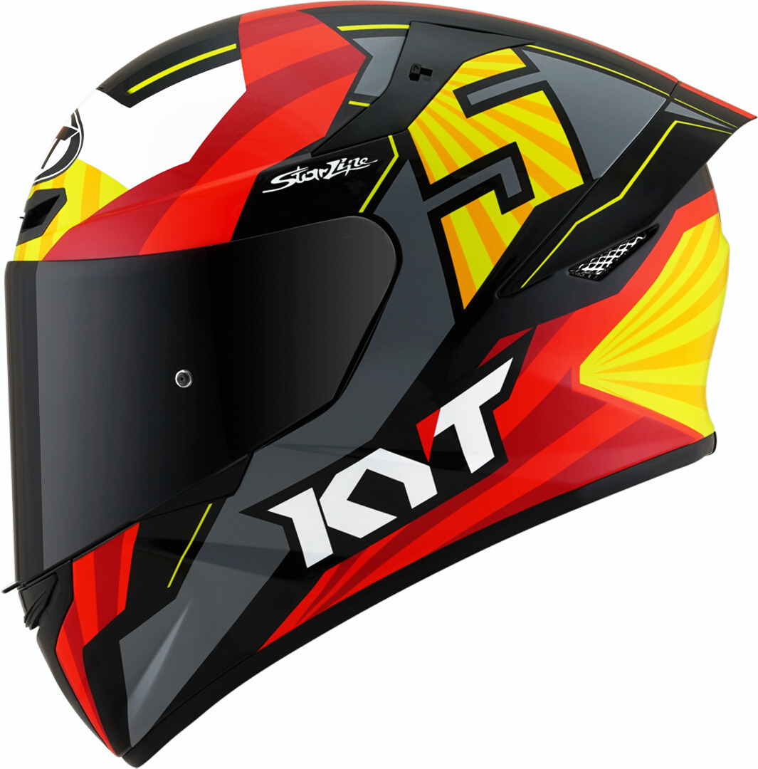 KYT TT Course Flux Helm, rot-gelb, Gre XS, rot-gelb, Gre XS unter Sturzhelme