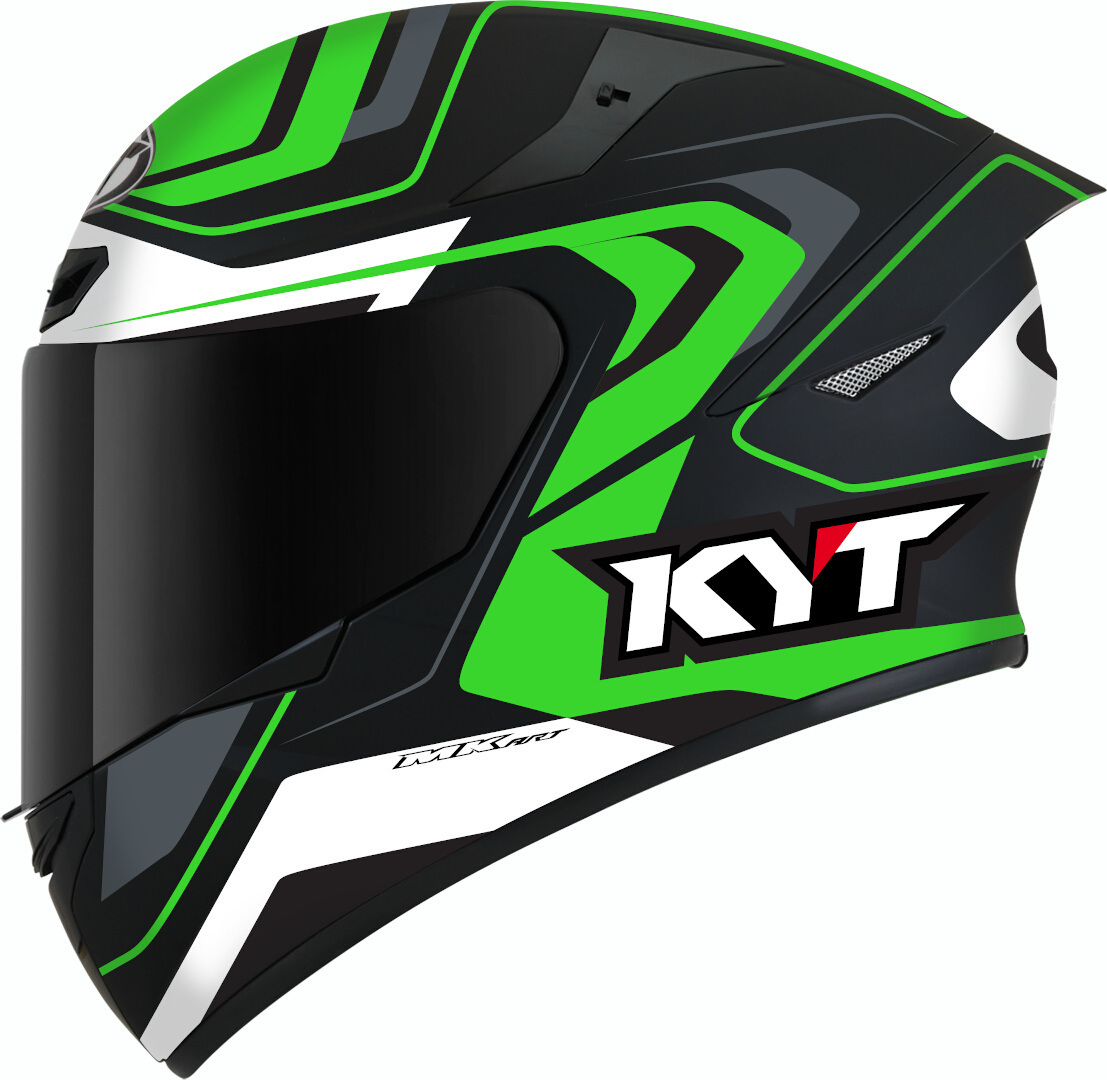 KYT TT Course Overtech Helm, schwarz-grn, Gre S, schwarz-grn, Gre S unter Sturzhelme