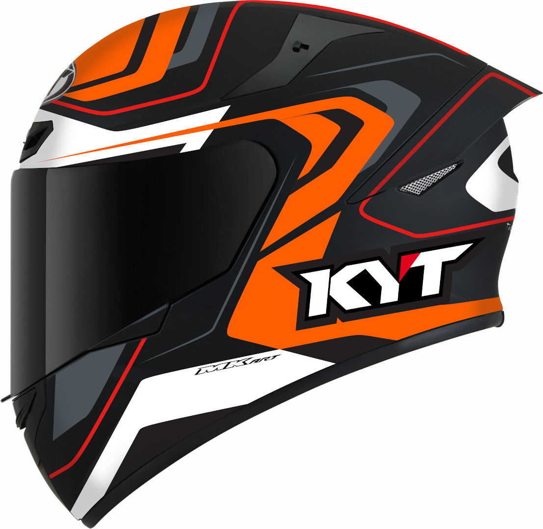 KYT TT Course Overtech Helm, schwarz-orange, Größe L, schwarz-orange, Größe L