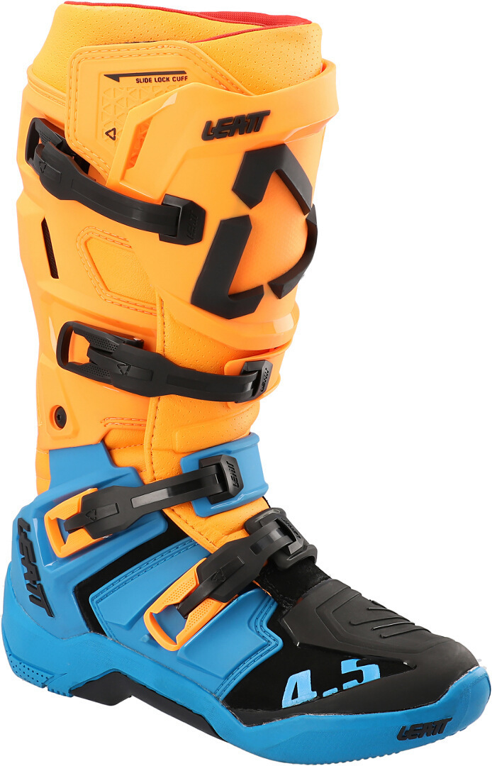 Leatt 4.5 Bluringe Motocross Stiefel, blau-orange, Gre 47, blau-orange, Gre 47 unter Bekleidung