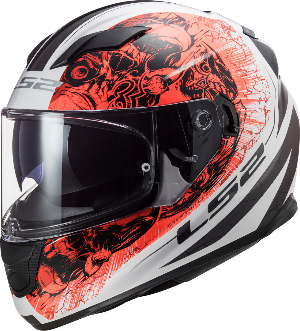 LS2 FF320 Stream Evo Throne Helm, weiss-orange, Gre L, weiss-orange, Gre L
