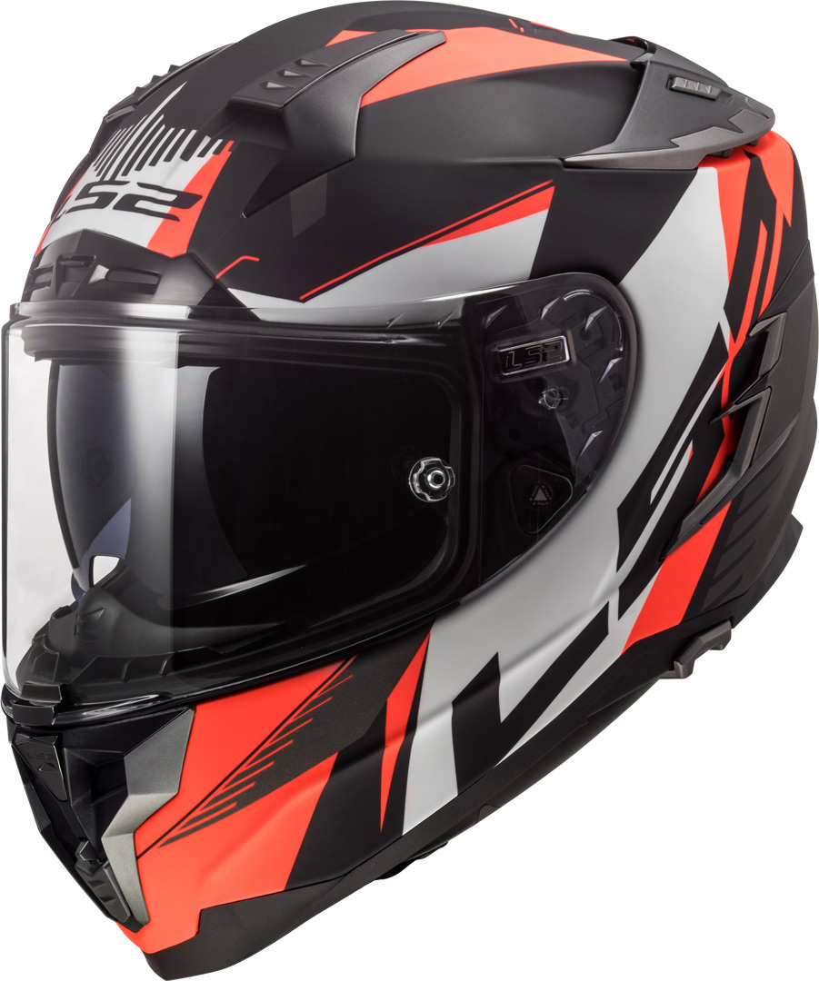 LS2 FF327 Challenger Squadron Helm, schwarz-orange, Gre L, schwarz-orange, Gre L