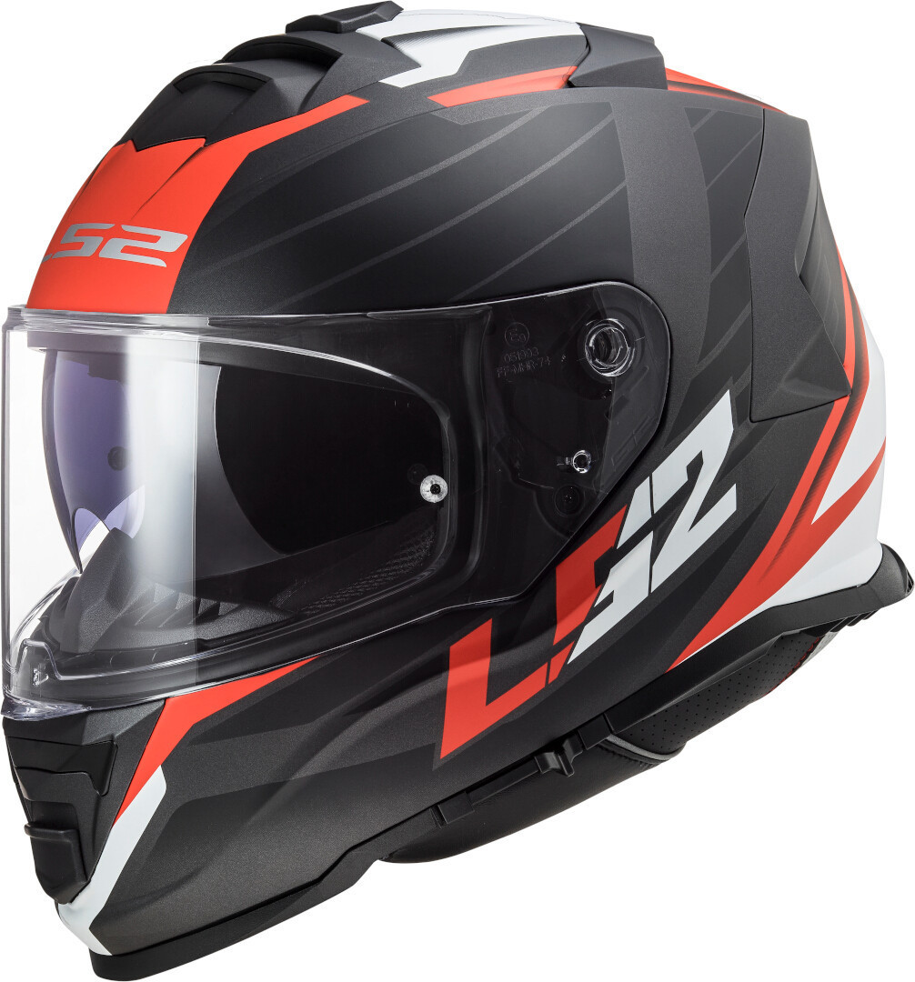 LS2 FF800 Storm Nerve Helm, schwarz-rot, Gre S, schwarz-rot, Gre S