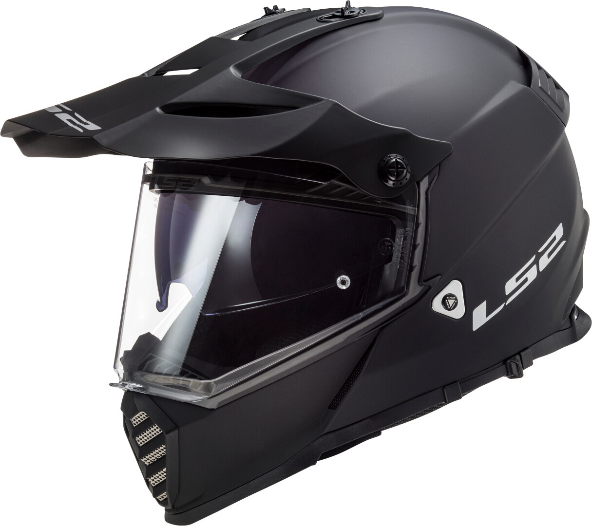 LS2 MX436 Pioneer Evo Motocross Helm, schwarz, Größe XS, schwarz, Größe XS