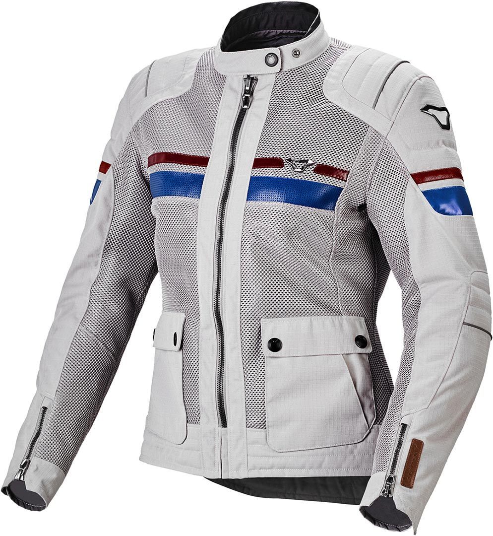 Macna Fluent Damen Motorrad Textiljacke, grau, Gre M, grau, Gre M unter Bekleidung