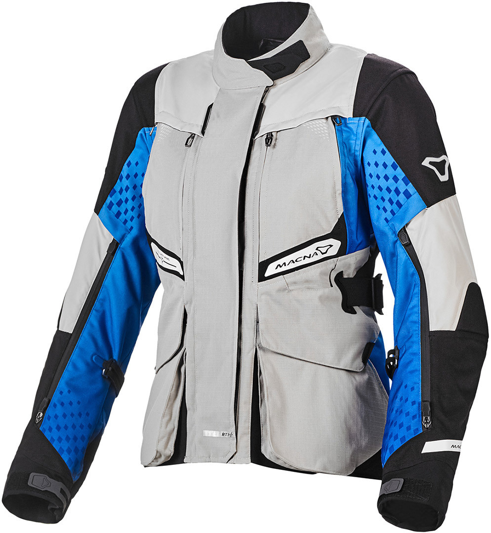 Macna Fusor Damen Motorrad Textiljacke, grau-blau, Gre S, grau-blau, Gre S