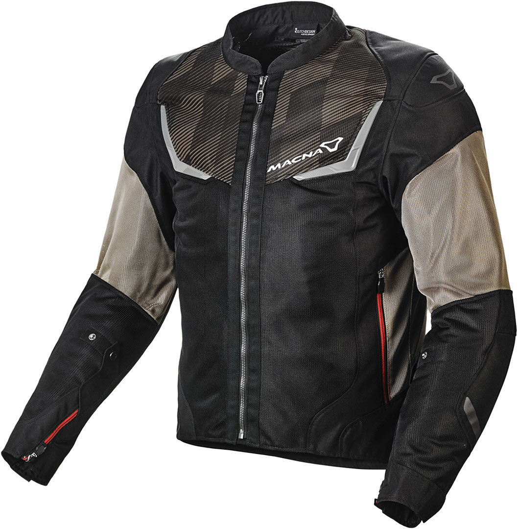 Macna Orcano Motorrad Textiljacke, schwarz-braun, Größe L, schwarz-braun, Größe L