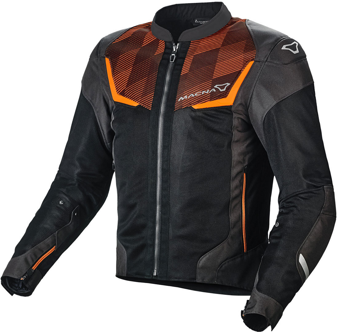 Macna Orcano Motorrad Textiljacke, schwarz-orange, Größe 2XL, schwarz-orange, Größe 2XL