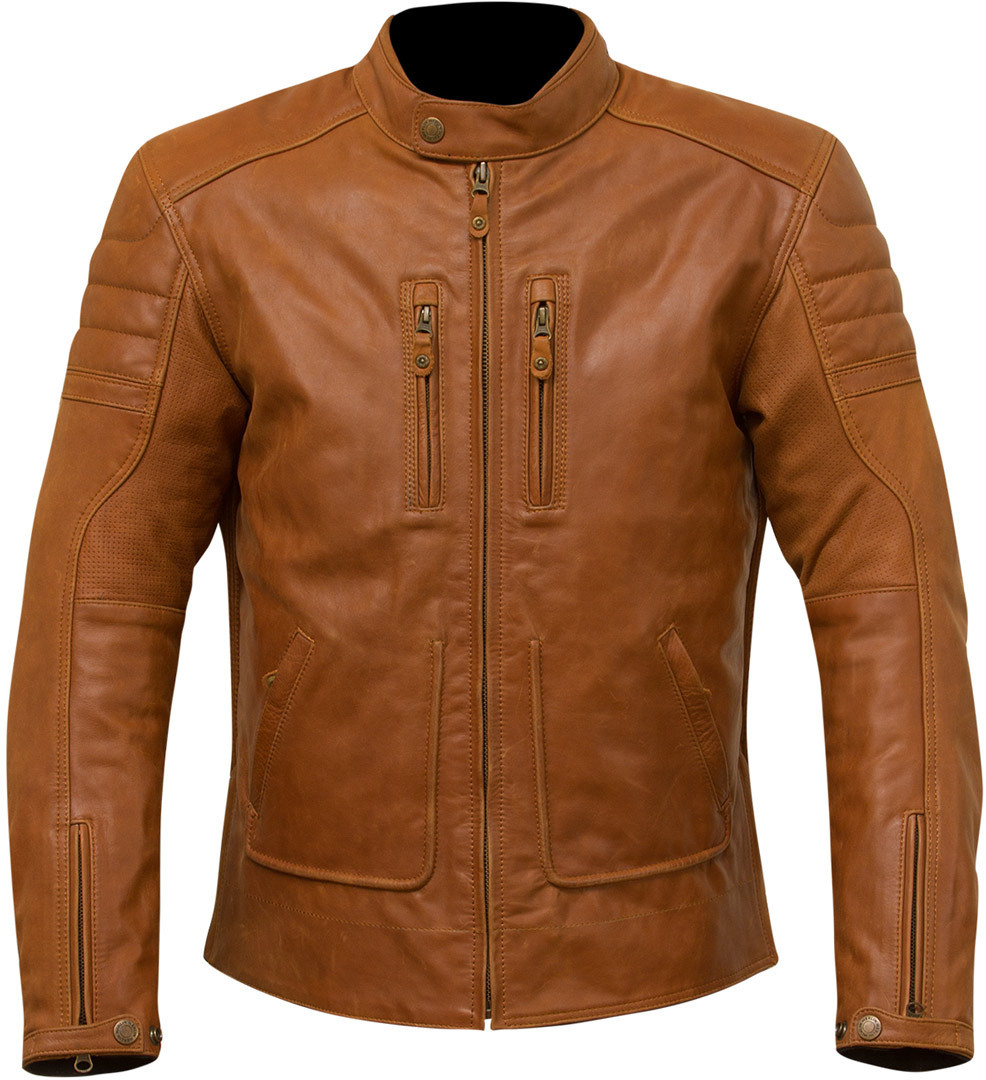 Merlin Draycott Motorrad Lederjacke, braun, Gre L, braun, Gre L
