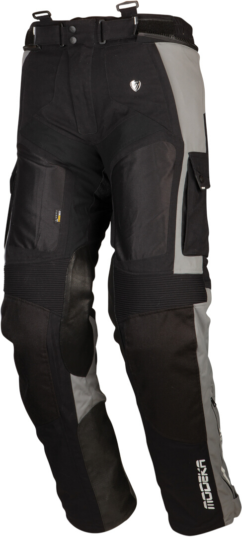 Modeka AFT Air Motorrad Textilhose, schwarz-grau, Größe M, schwarz-grau, Größe M