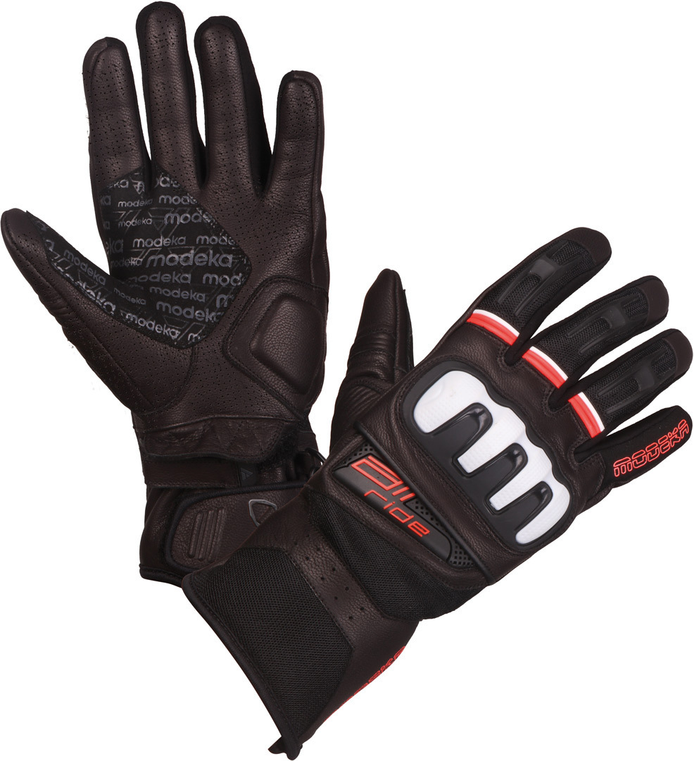 Modeka Air Ride Handschuhe, schwarz-weiss-rot, Größe XL, schwarz-weiss-rot, Größe XL