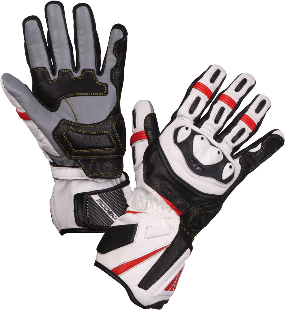 Modeka Cay Motorradhandschuhe, schwarz-weiss-rot, Gre 2XL, schwarz-weiss-rot, Gre 2XL unter Handschuhe